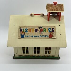 Fisher-Price Little People Play Family School House #923 Vintage Toy With Extras